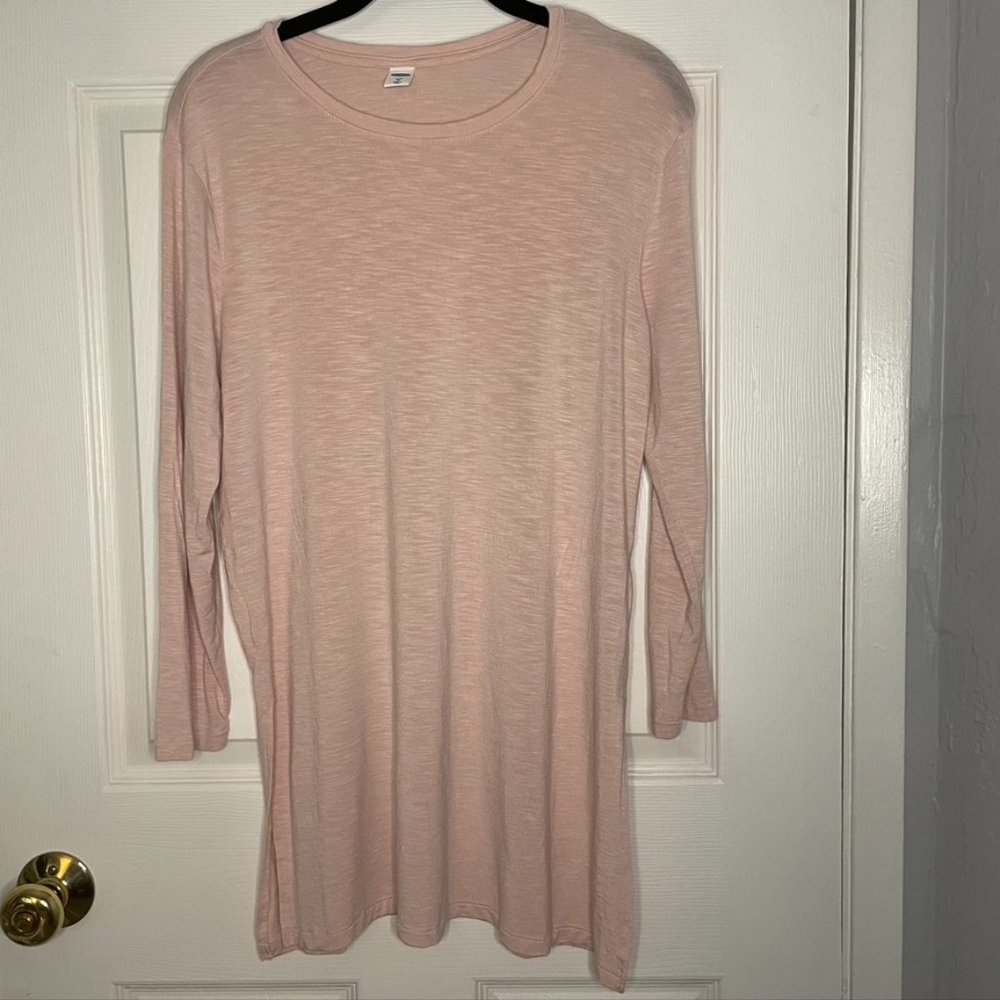 Old Navy Long Sleeve Pink Women's Luxe Tunic Size M